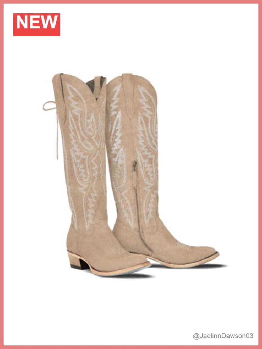 MissHeel Suede Over the Knee Cowboy Boots Adjustable Women's Western Boots